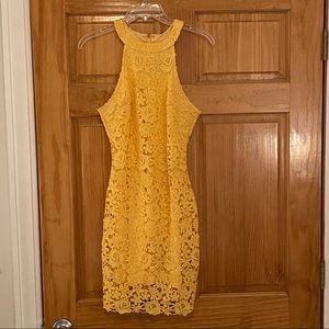Love Poem Yellow Lace Dress